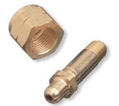 CGA-350 Nut & 2-1/2" Nipple, Regulator Inlet Bottle Fittings(Hydrogen, Natural Gas)