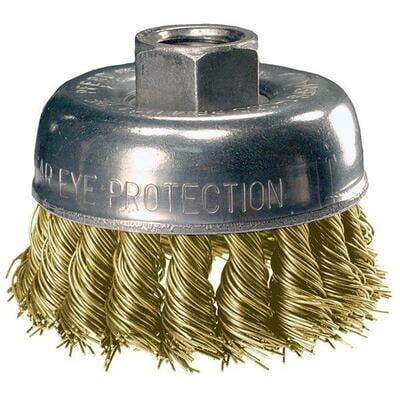 Brass knot wire cup brush