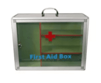 Empty first aid box with handle