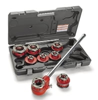 RIDGID, 36475, Exposed 6 Ratchet Threader Set, Model 12-R Ratcheting Pipe Threading Set