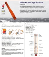 Comet, 9163100, PARACHUTE ROCKET RED Comet, 9163100, PARACHUTE ROCKET RED