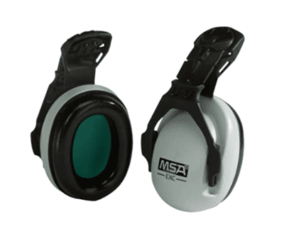 MSA, 10061230, EXC Cap Mounted Earmuffs, 25 dB NRR, Gray 454- 10061230