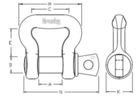 CROSBY, S-281, WEB SLING SHACKLE