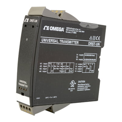 OMEGA, DRST-UN, Universal Programmable Signal Transmitter, DIN Rail compatible.