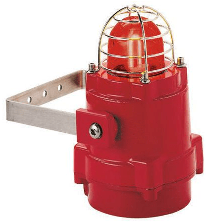 E2S, BEXBG05D230AC-RD Explosion Proof Xenon Beacon, Red, Flashing, Surface Mount, 230 V ac
