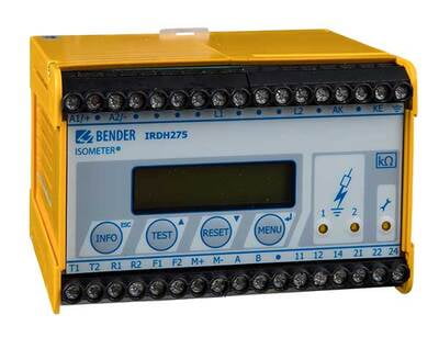BENDER, IRDH275B-427, Digital Ground Fault Monitor / Ground Detector